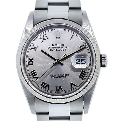 rolex roman datejust|Rolex Datejust steel roman numerals.